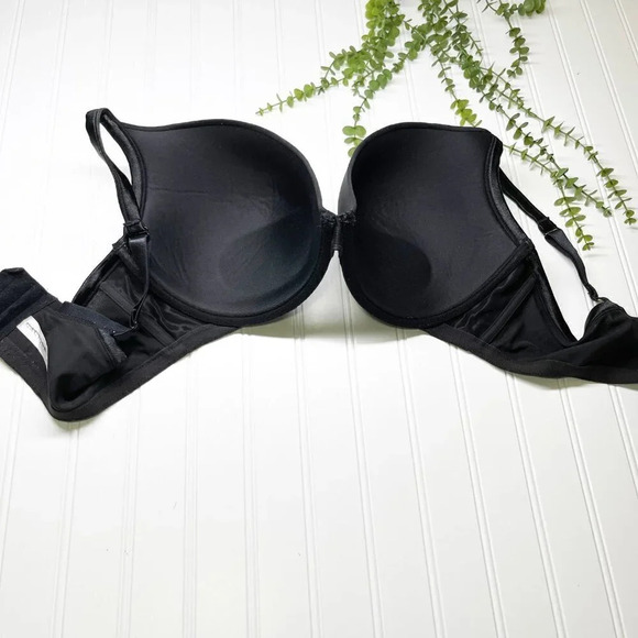 Cacique - Lane Bryant Black Smooth Boost Plunge Underwire Bra Women's Size 44DD - Picture 4 of 6